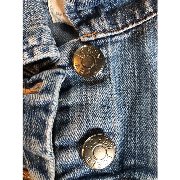 J. Crew light blue faded Jean denim jacket women's size xs extra small - Picture 5 of 7